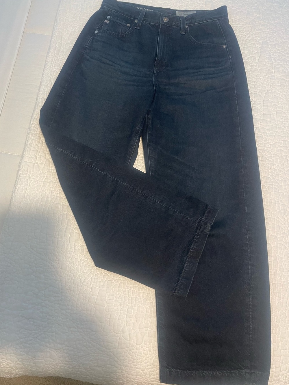 AG Adriano Goldschmied Ultra Dark Wash (Deep Navy) Barrel Leg Jeans